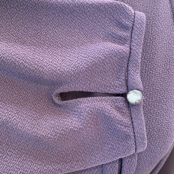 Fossil ~ Pleated Drop Waist Dress in Eggplant - Picture 6 of 16